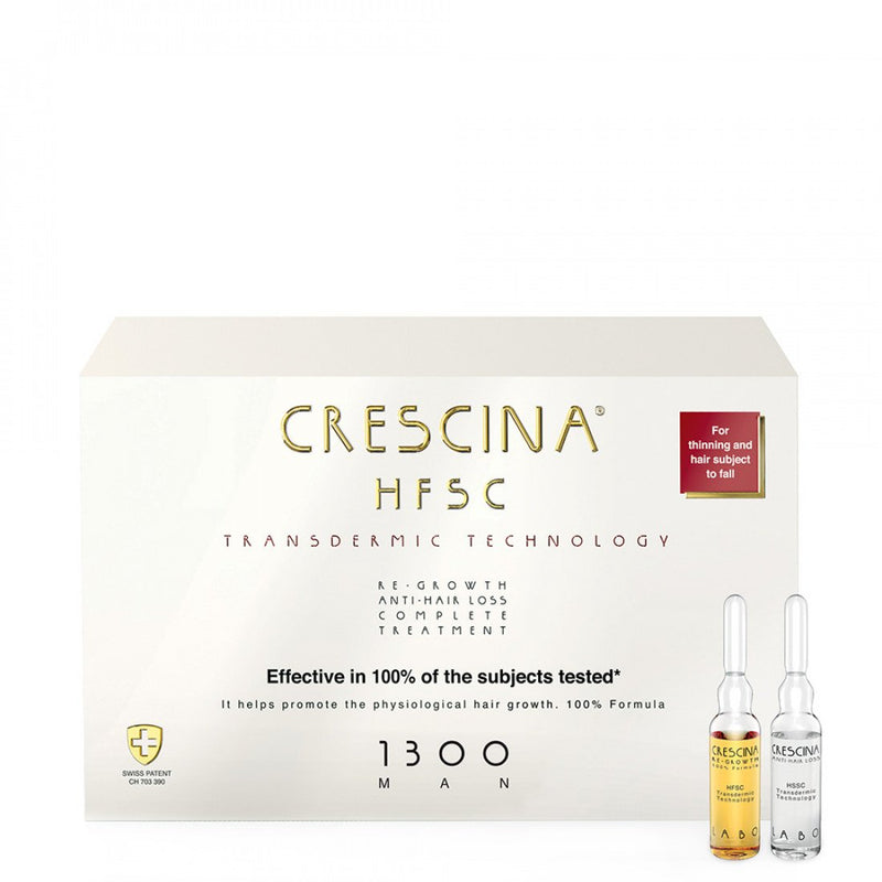Crescina - HFSC Transdermic Technology - Complete Treatment 1300 [10+10 vials] - Buy Online at Beaute.ae